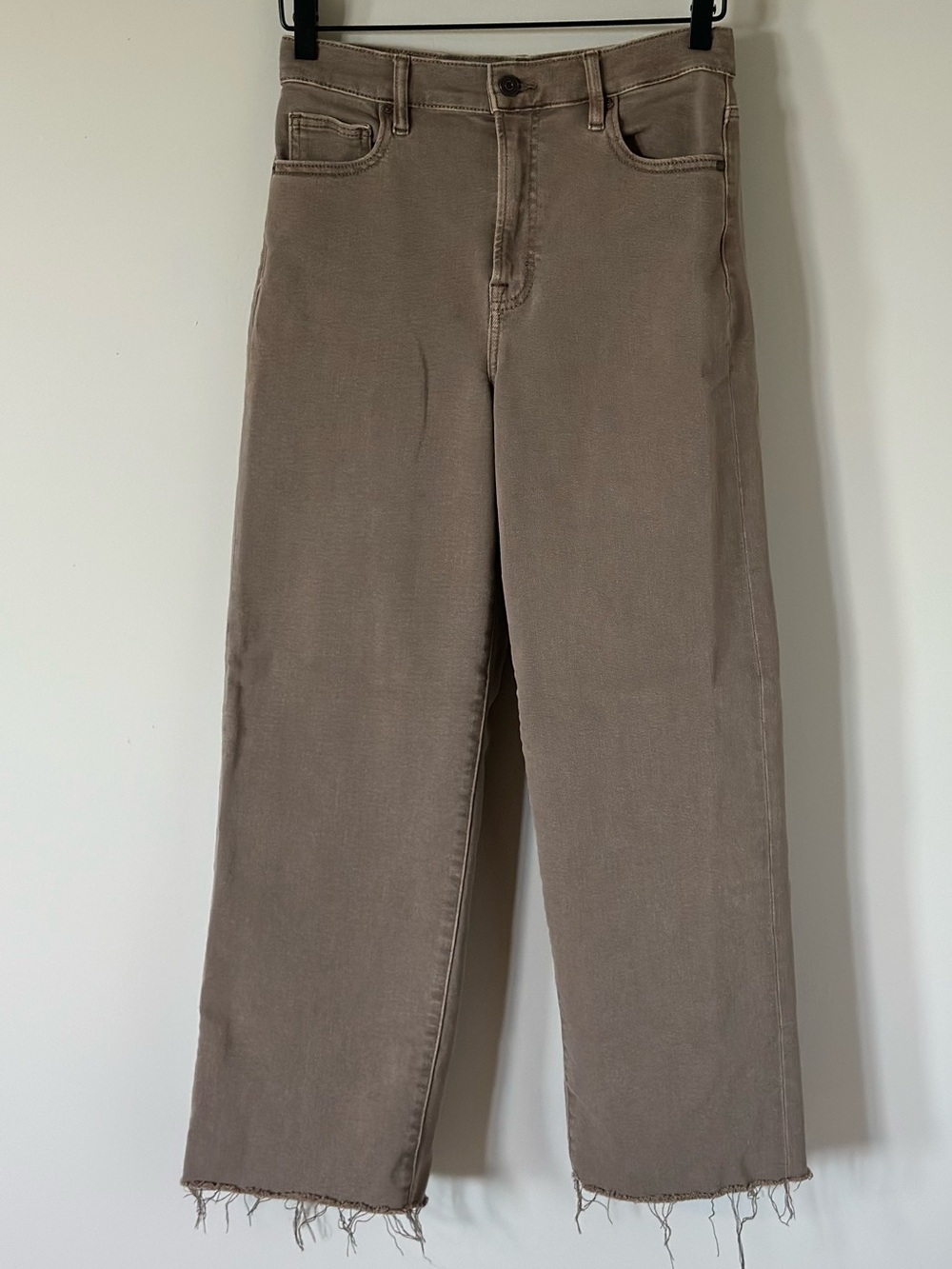 Hidden Jeans High-Waist Wide-Leg Jeans in Taupe